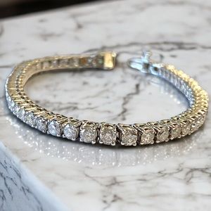 AMAZING 8 CTW ESTATE 14k White Gold VS DIAMOND Tennis 7.25” Bracelet!
